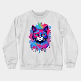 Tie Dye Cat Crewneck Sweatshirt